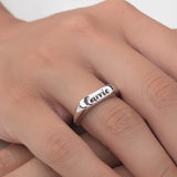 Personalized Name Signet Bar Ring - Personalized Jewelry