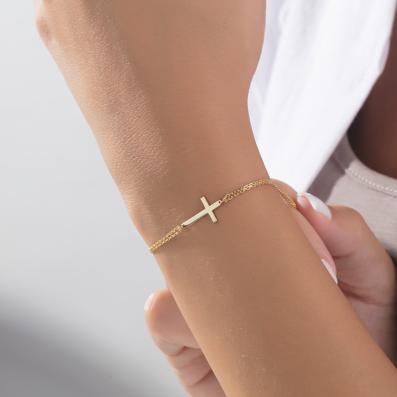 Dainty Cross Bracelet For Women