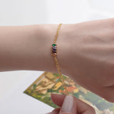 Marquise Shaped Birthstone Bracelet