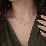 Custom Spaced Birthstone Necklace