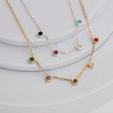 Custom Spaced Birthstone Necklace