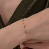 Custom Spaced Multi Birthstone Bracelet