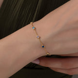 Custom Spaced Multi Birthstone Bracelet