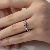 Custom Made Baguette Cut Birthstone Ring