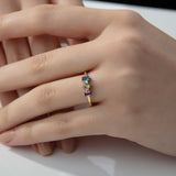 Custom Made Baguette Cut Birthstone Ring
