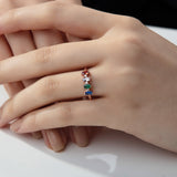 Custom Made Baguette Cut Birthstone Ring
