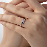 Personalized Baguette Birthstone Ring