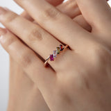 Personalized Baguette Birthstone Ring