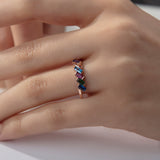 Personalized Baguette Birthstone Ring
