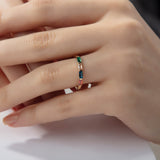 Personalized Birthstone Baguette Bar Ring