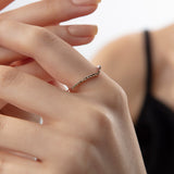 Chevron Stackable Birthstone Ring