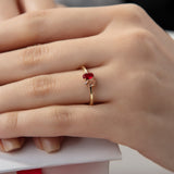 Personalized Oval Cut Birthstone Ring