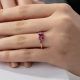 Personalized Oval Cut Birthstone Ring