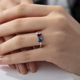 Personalized Oval Cut Birthstone Ring