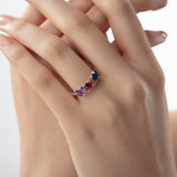 Personalized Oval Cut Birthstone Ring