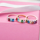 Personalized Oval Cut Birthstone Ring