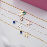 Custom Zodiac Sign Birthstone Bracelet