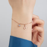 Custom Zodiac Sign Birthstone Bracelet