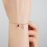 Custom Zodiac Sign Birthstone Bracelet