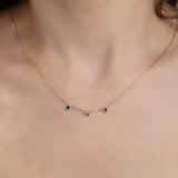 Custom Spaced Birthstone Necklace