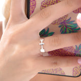 Open Band Cross Ring