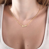 Custom Name Necklace With Figaro Chain