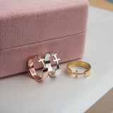 Open Band Cross Ring