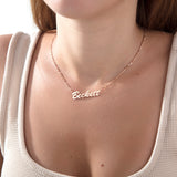 Custom Name Necklace with Figaro Chain