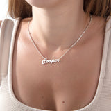 Custom Name Necklace with Figaro Chain