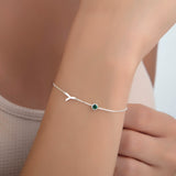 Custom Birthstone & Initial Bracelet