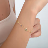 Custom Initial Bracelet with Birthstone