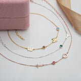 Custom Birthstone & Initial Bracelet