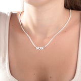 Custom Name Necklace with Bold Curb Chain