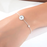 Personalized Disc Initial & Birthstone Bracelet