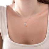 Zircon Diamond Cross Necklace For Women