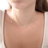 Sideways Cross Necklace For Women