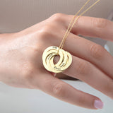Personalized Multiple Name Circle Necklace