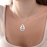 Personalized Multi Name Teardrop Necklace