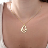 Personalized Multi Name Teardrop Necklace