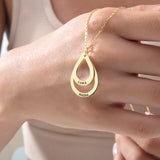 Personalized Multi Name Teardrop Necklace