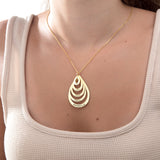 Personalized Multi Name Teardrop Necklace