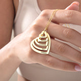 Personalized Heart Family Multi Name Necklace