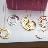 Personalized Multiple Name Circle Necklace