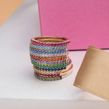 Half Eternity Birthstone Ring – Square Prong Setting