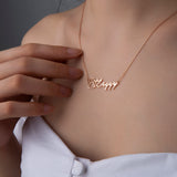 Custom Pet Name Necklace with Paw Print – Animal Lover Jewelry