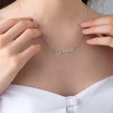 Custom Pet Name Necklace with Paw Print – Animal Lover Jewelry