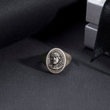 925 Sterling Silver Jesus Signet Ring