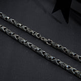 Sterling Silver Cross Link Chain Necklace for Men