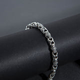 925K Sterling Silver Handmade Men Chain Bracelet