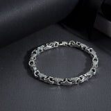 925K Sterling Silver Handmade Men Chain Bracelet